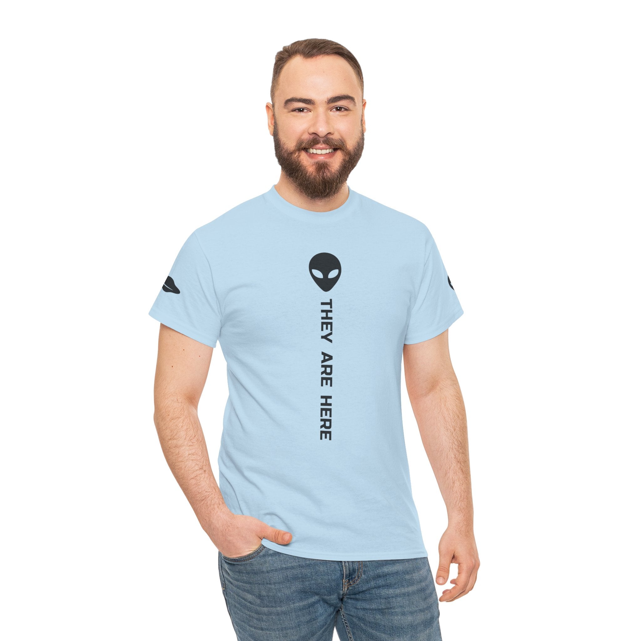 Alien Head "They Are Here" Graphic Tee