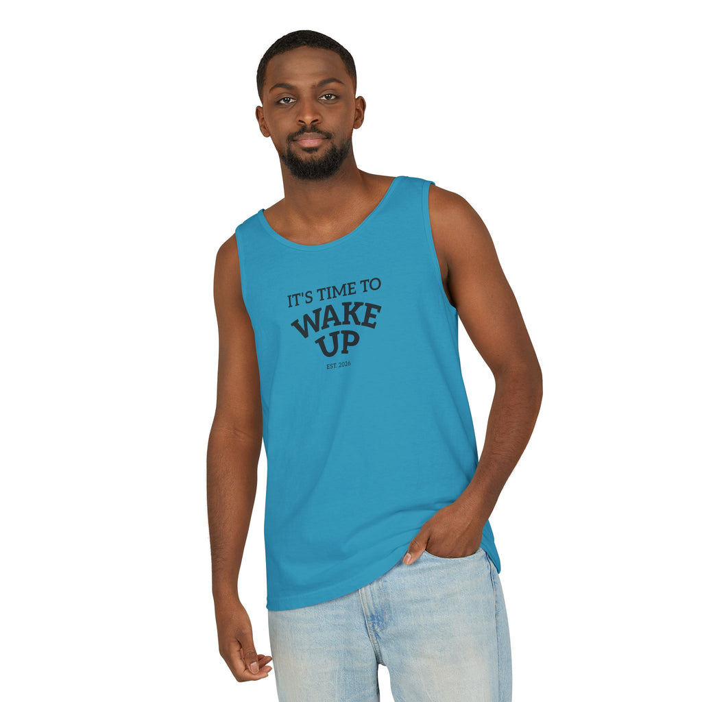 Wake Up Tank Top dark — Casual Graphic Tank