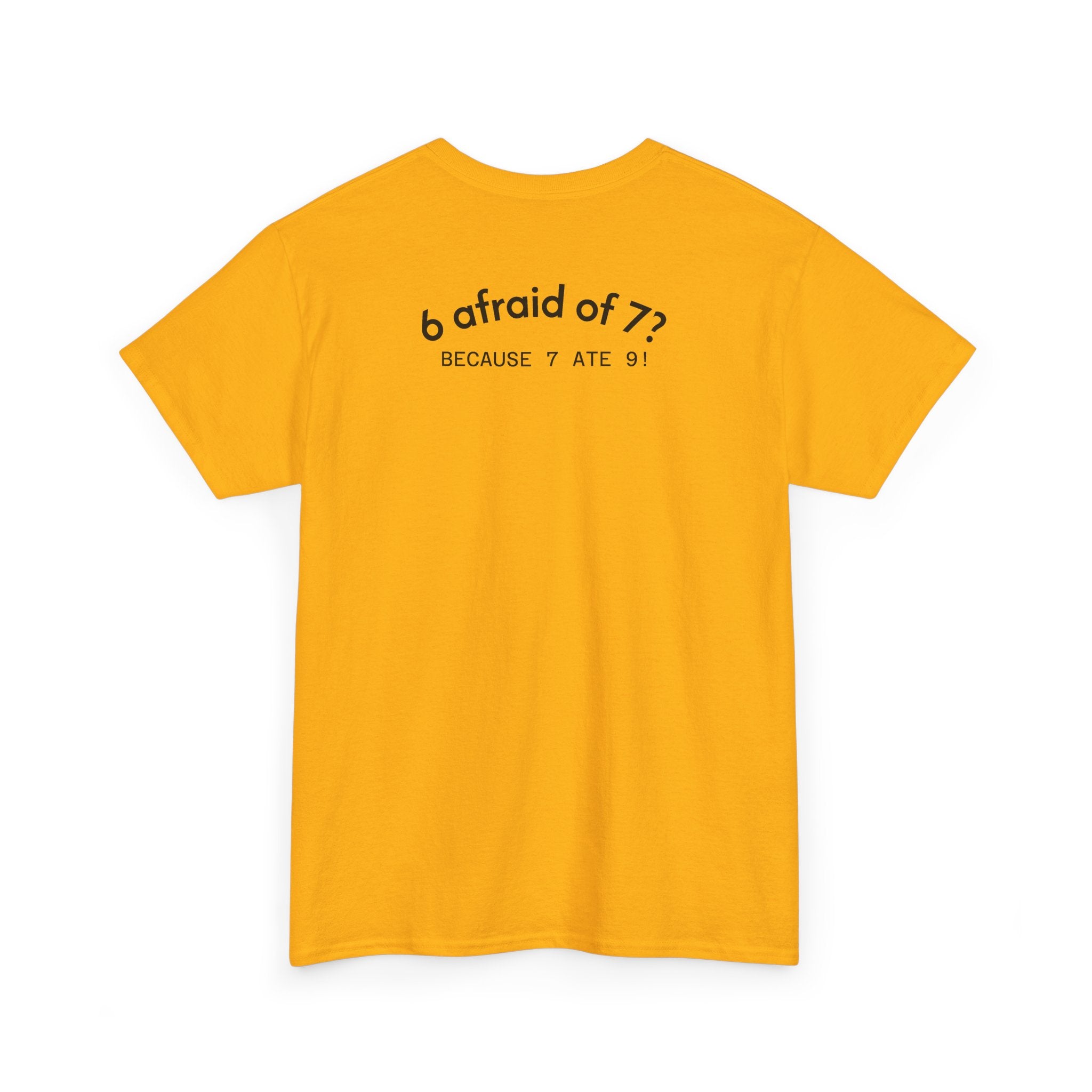 Why is 6 Afraid of 7? "Because 7 Ate 9" Funny Numbers Tee