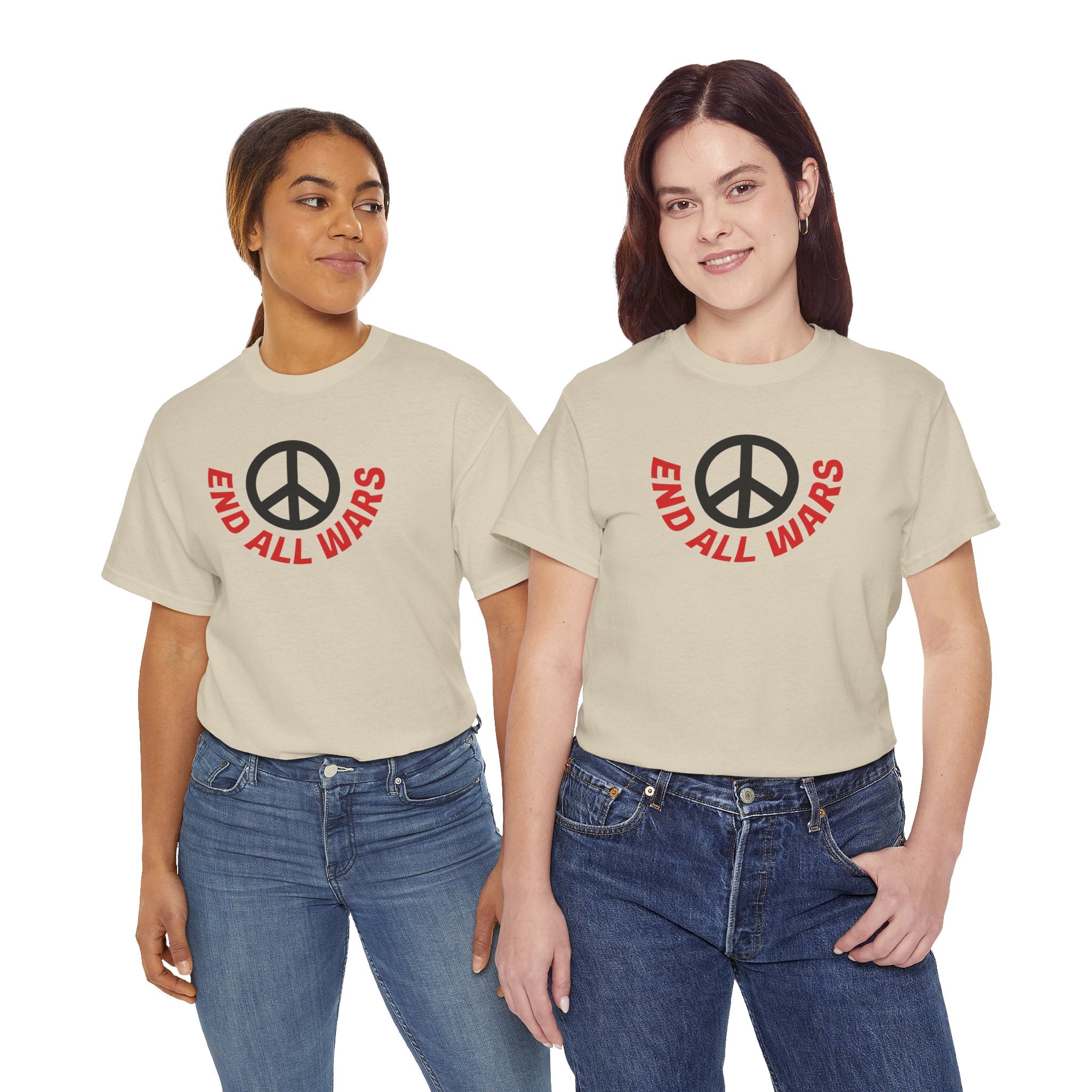 Peace Symbol T-Shirt — "End All Wars" Anti-War Graphic Tee
