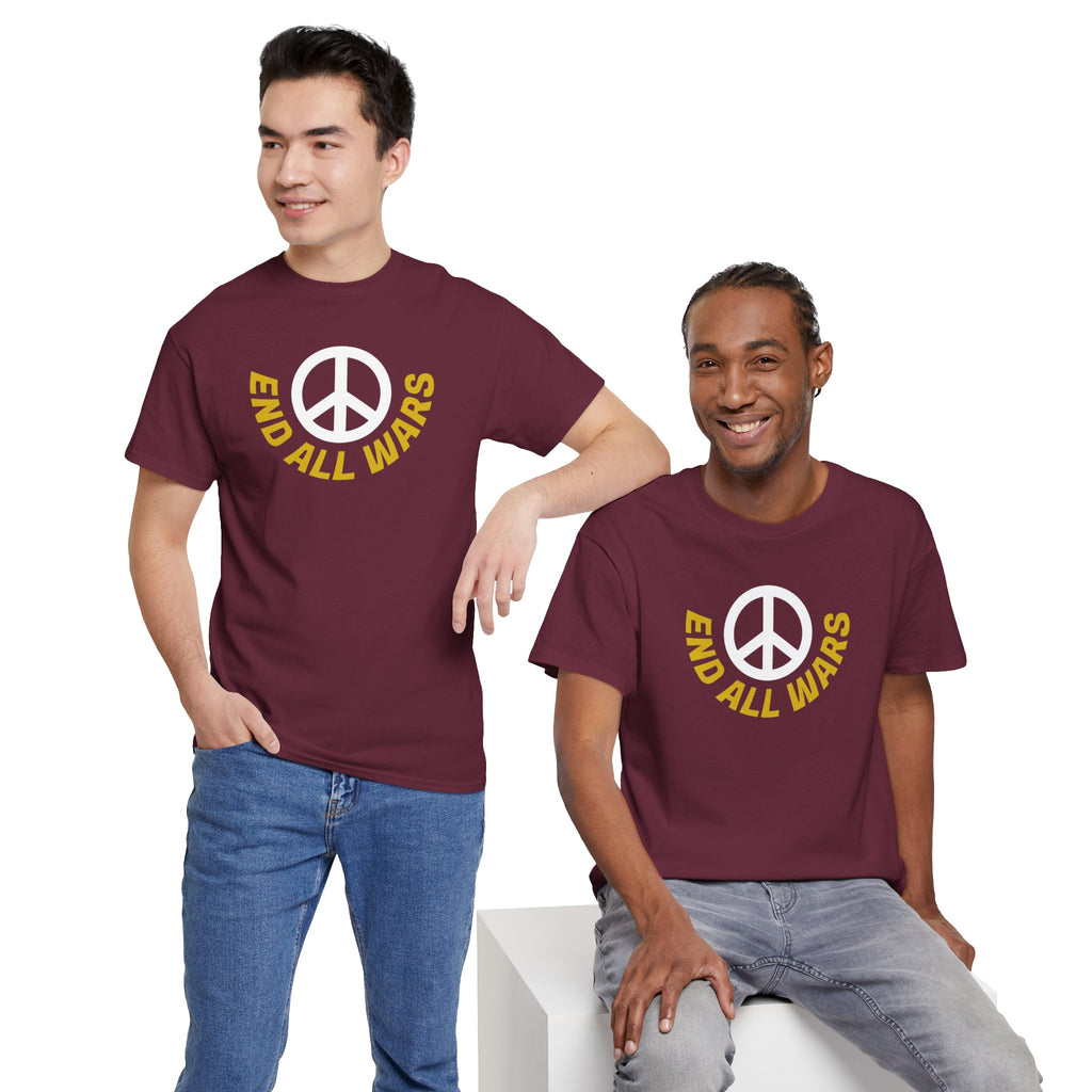 Peace Symbol T-Shirt — "End All Wars" Anti-War Graphic Tee