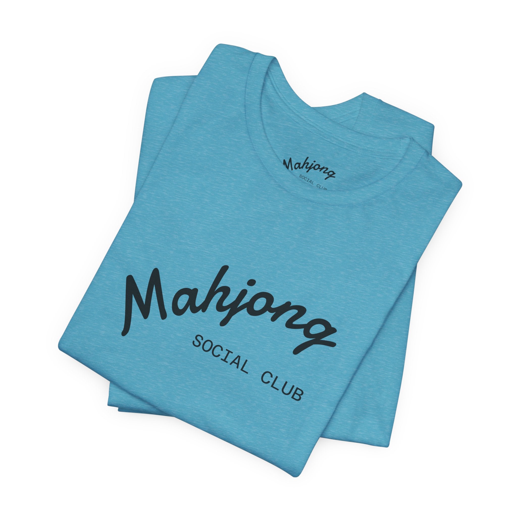 Mahjong Social Club Tee | tile-inspired, jade green pastel