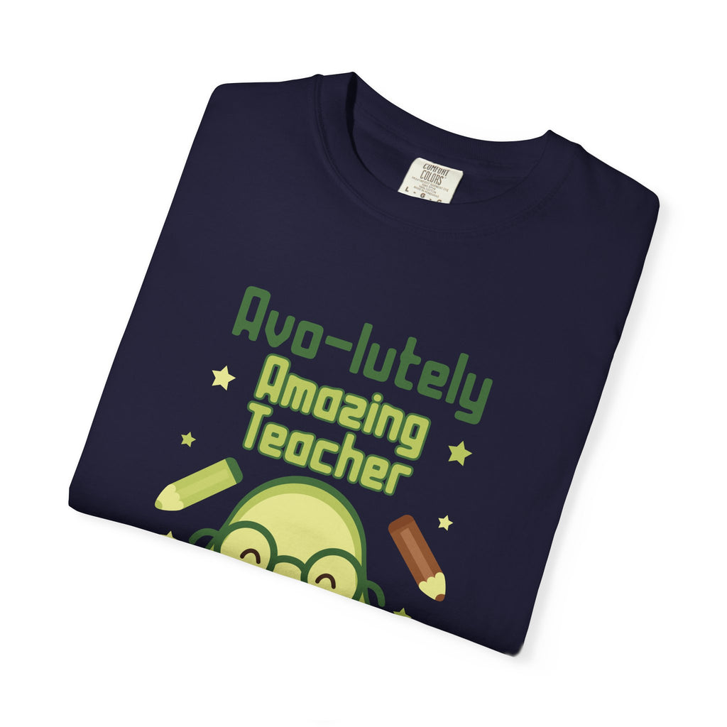 Personalizable "Avo-lutely Amazing Teacher" T-Shirt — Cute Avocado [XX] Grade Teacher Tee