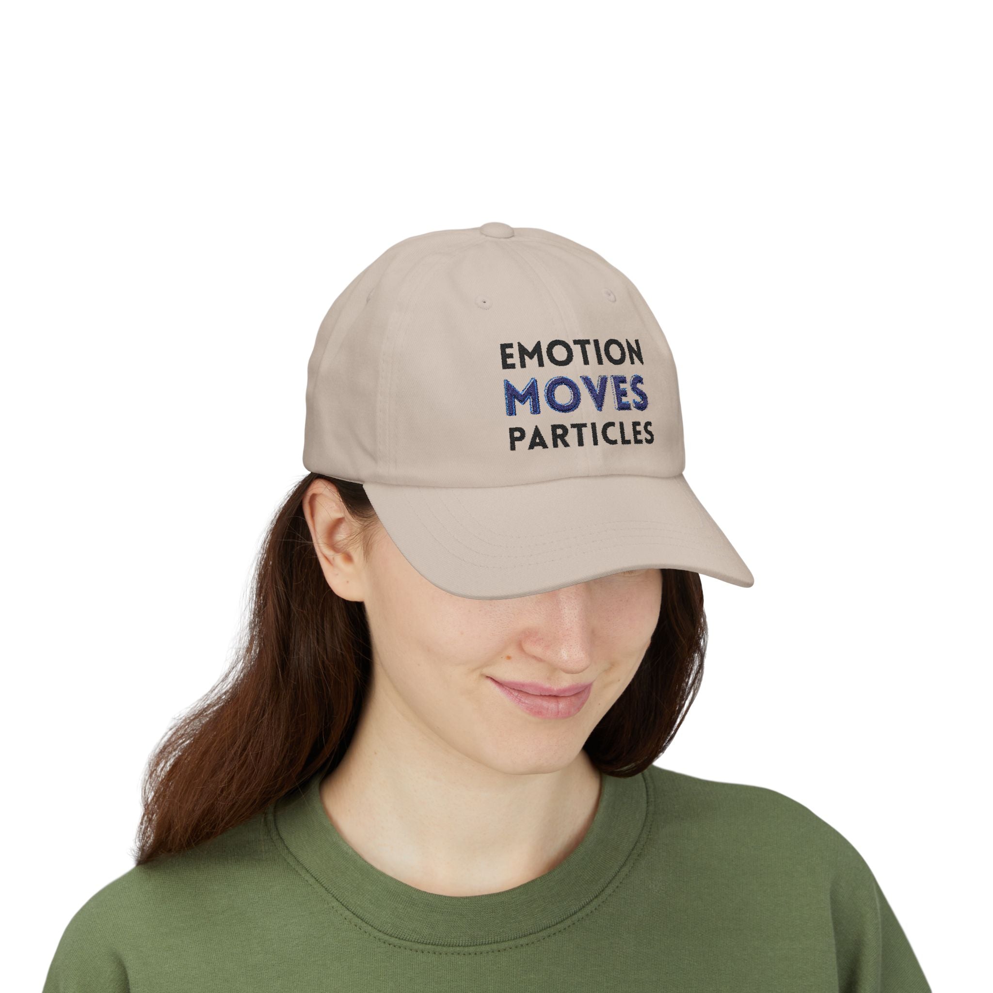 Emotions hýbou částicemi | Kšiltovka „Dad Cap“ – vyšívaná baseballová čepice