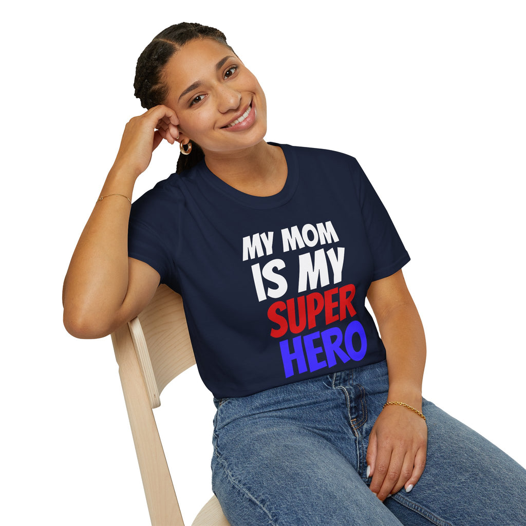 Superhero Mom T-Shirt — "My Mom Is My Superhero" Positive Message Tee