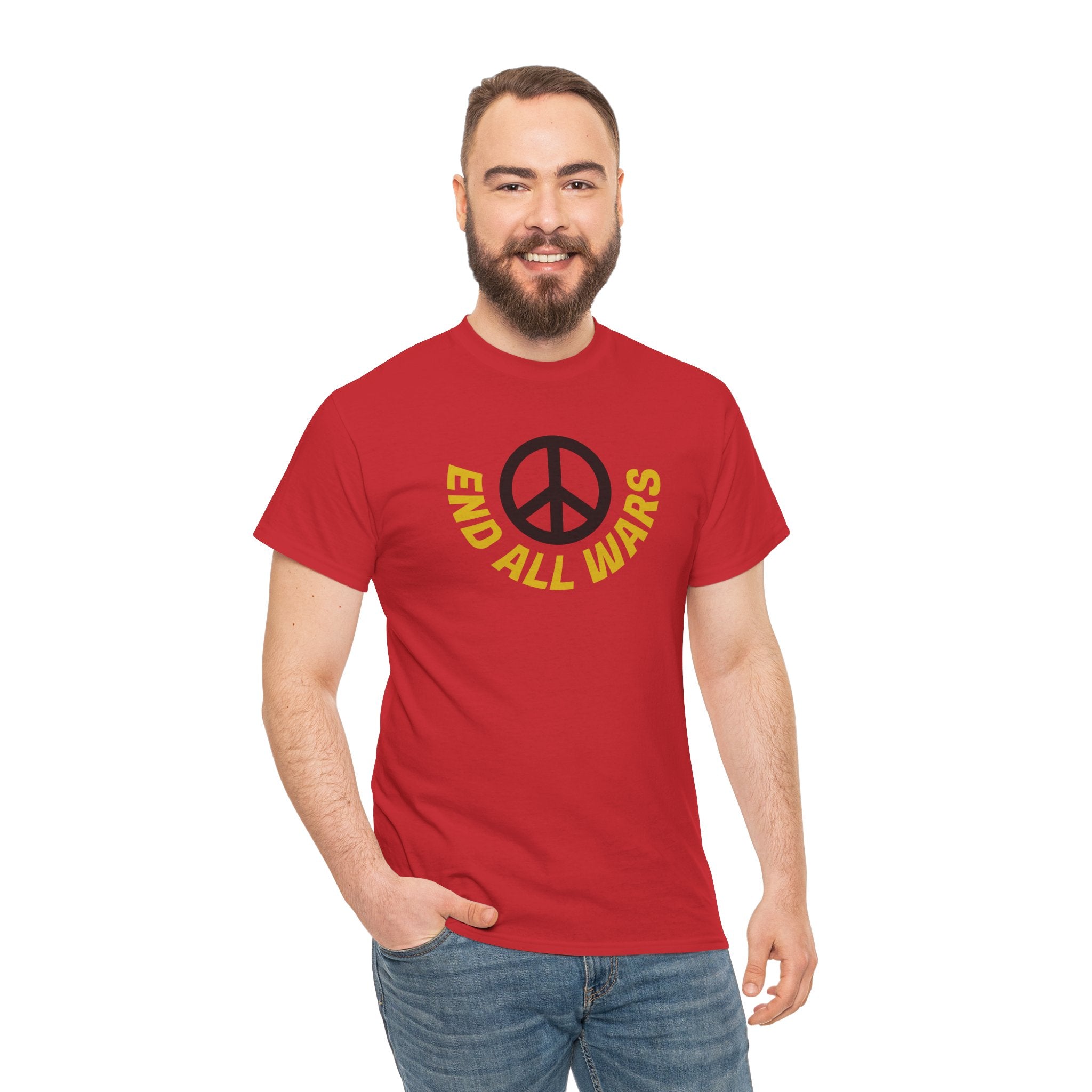 Peace Symbol T-Shirt — "End All Wars" Anti-War Graphic Tee