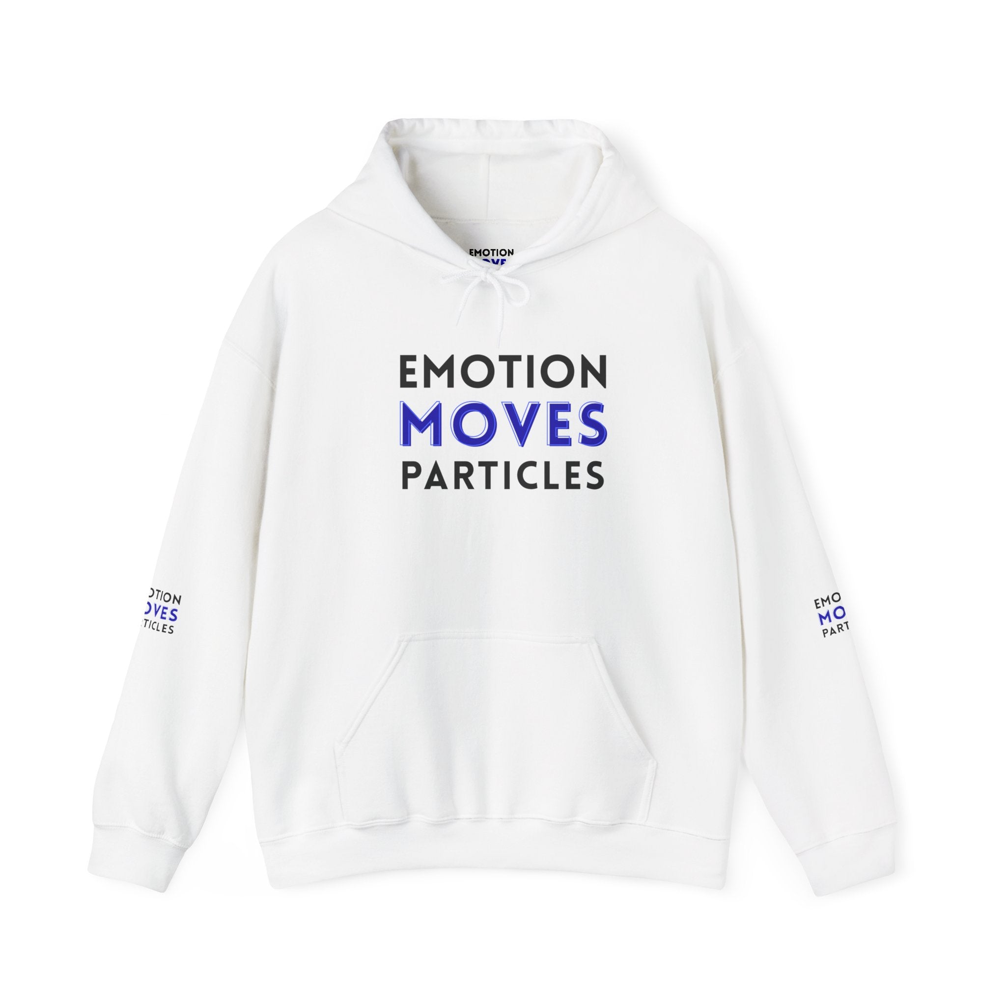 Emotion Moves Particles Hoodie — Inspirational Graphic Pullover