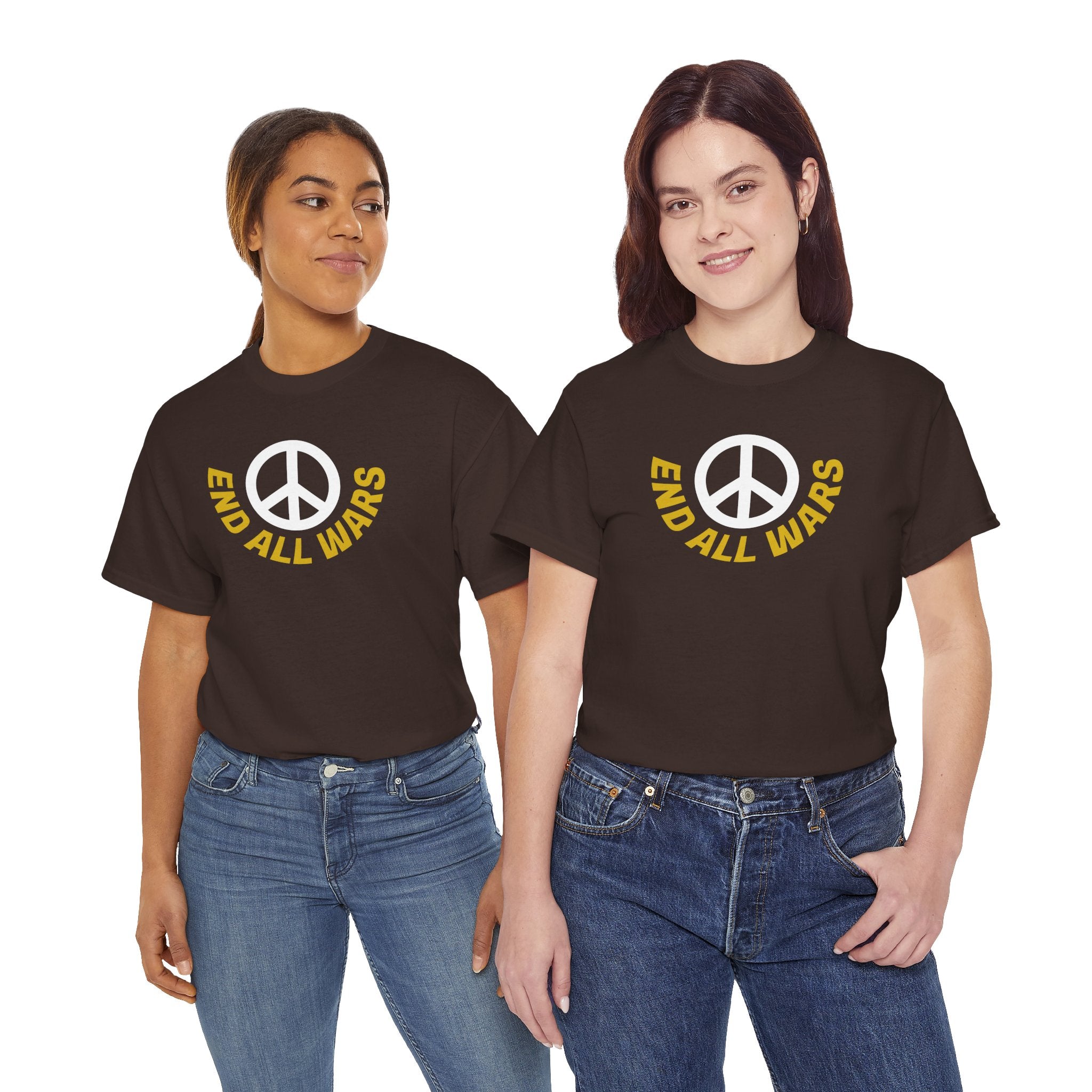 Peace Symbol T-Shirt — "End All Wars" Anti-War Graphic Tee