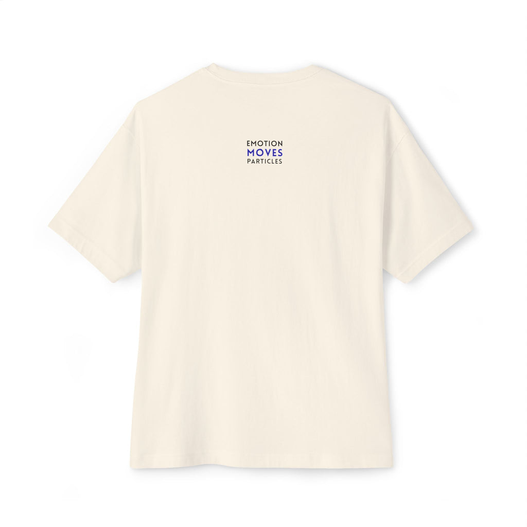 Emotion Moves Particles Tee — Minimalist Motivational Graphic T-Shirt