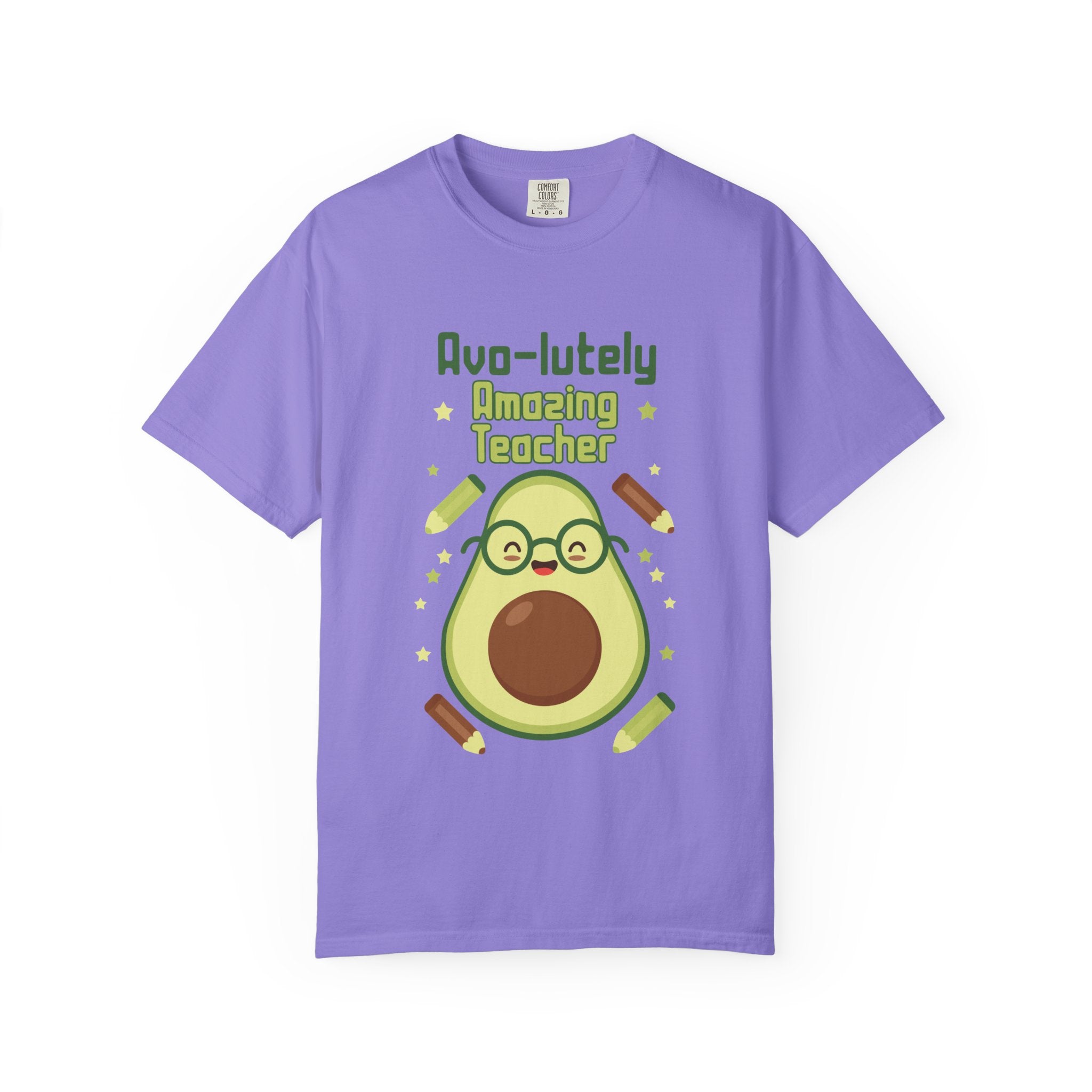 Personalizable "Avo-lutely Amazing Teacher" T-Shirt — Cute Avocado [XX] Grade Teacher Tee