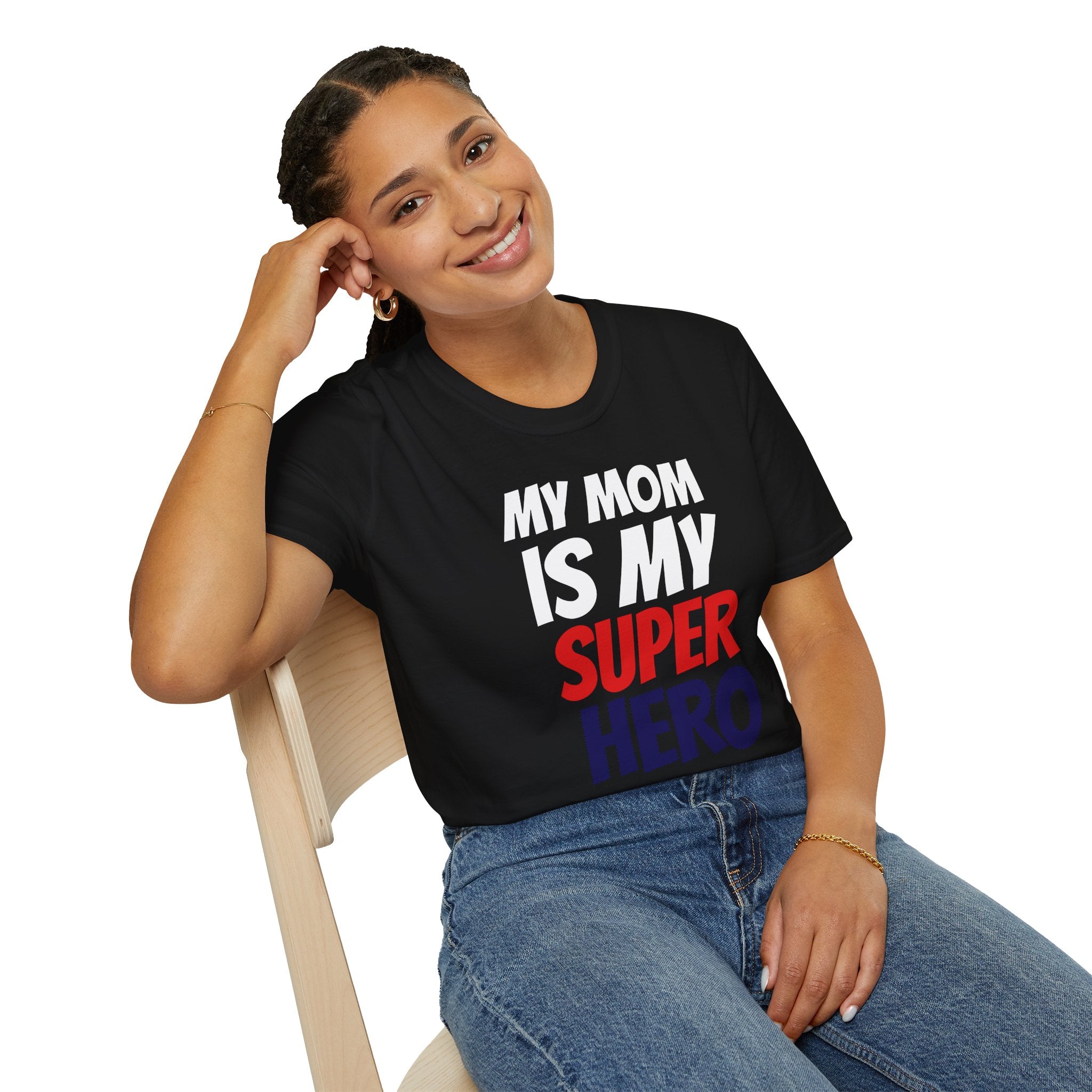 Superhero Mom T-Shirt — "My Mom Is My Superhero" Positive Message Tee