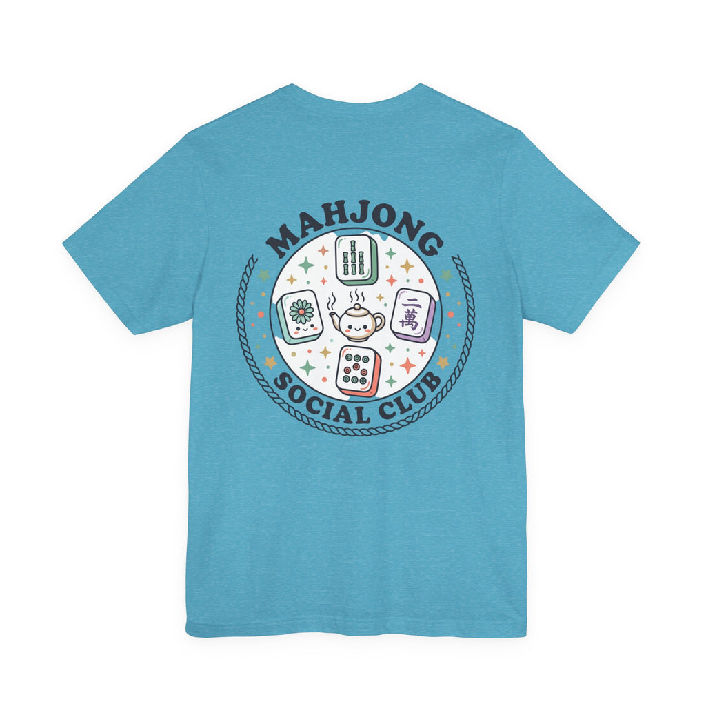 Mahjong Social Club Tee | tile-inspired, jade green pastel
