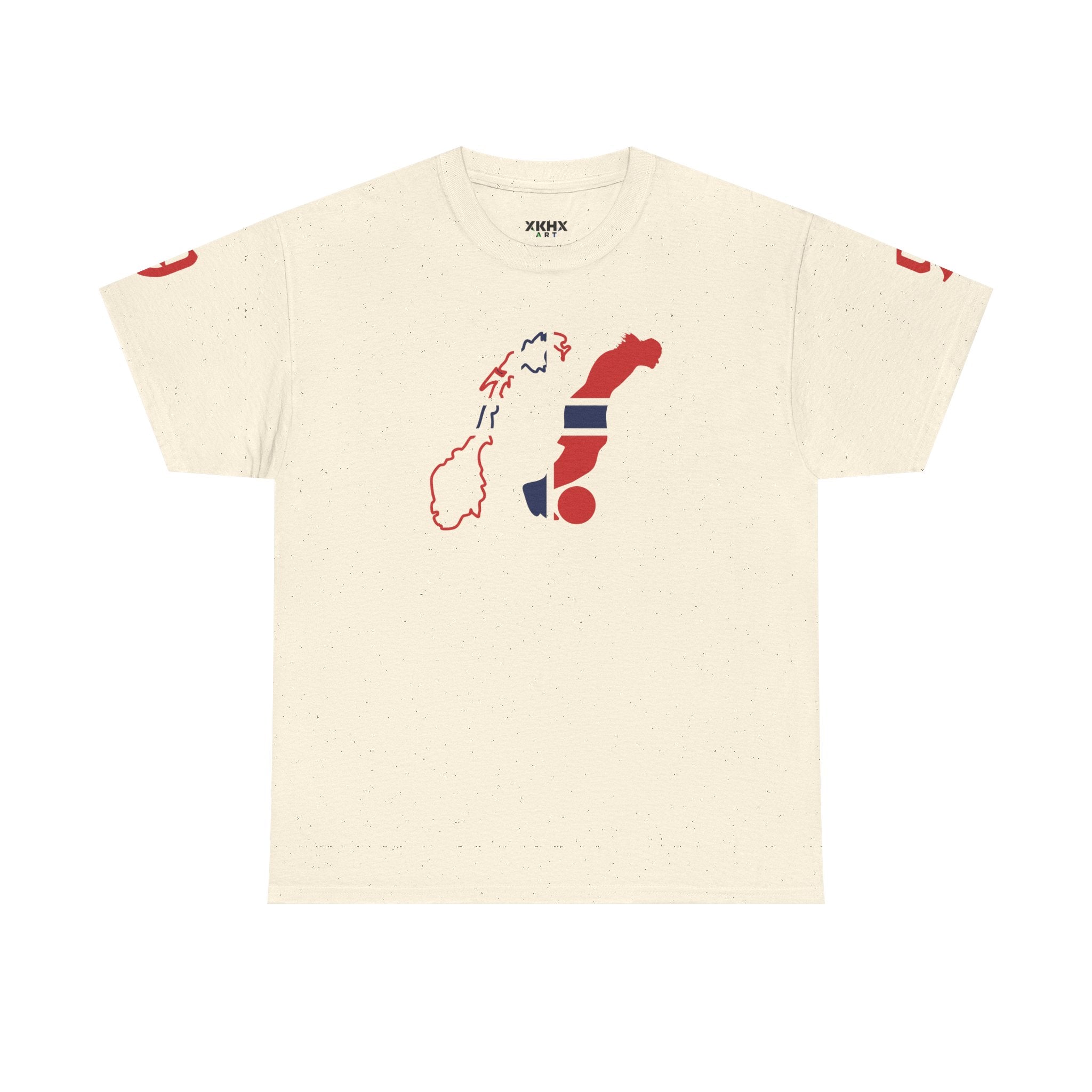 Haaland Norway Map Flag T‑Shirt — Scandinavian Pride Tee with Number 9