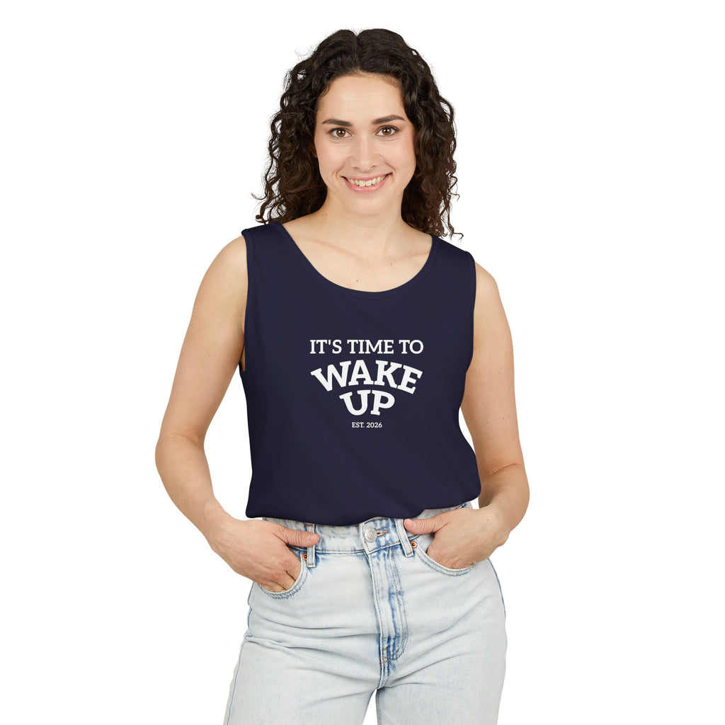 Wake Up Tank Top dark — Casual Graphic Tank