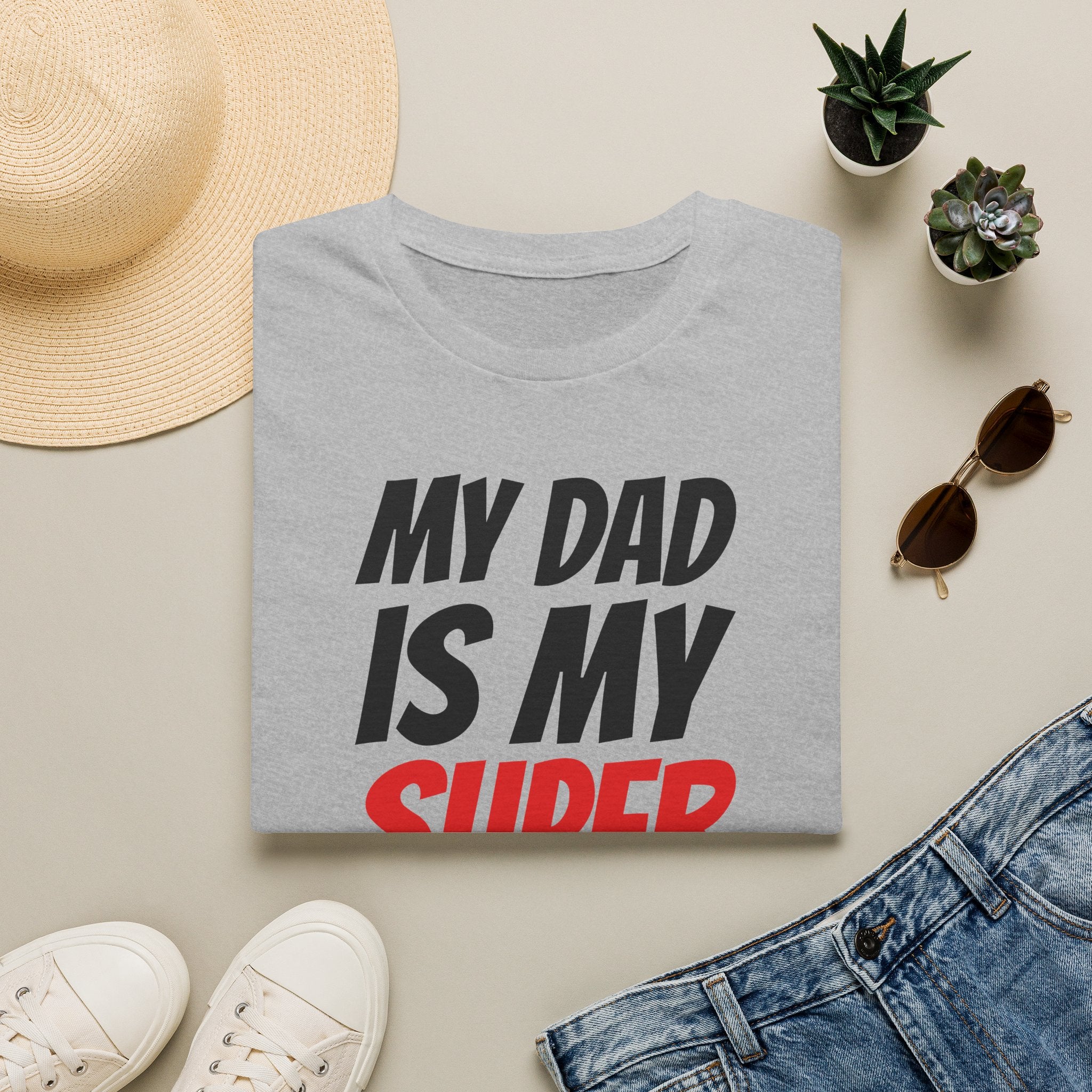 Superhero Dad T-Shirt — "My Dad Is My Superhero" Positive Message Tee