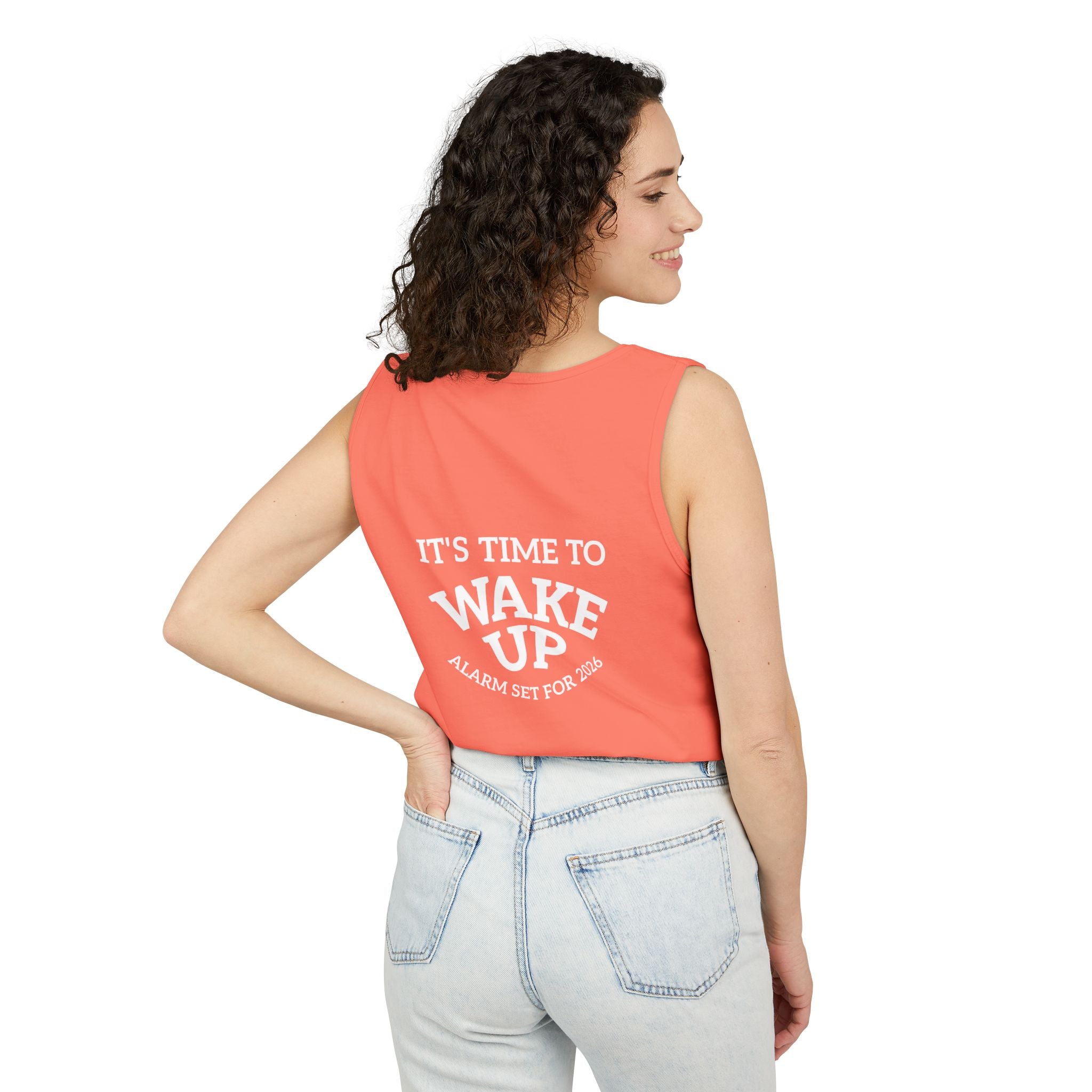 Wake Up Tank Top dark — Casual Graphic Tank