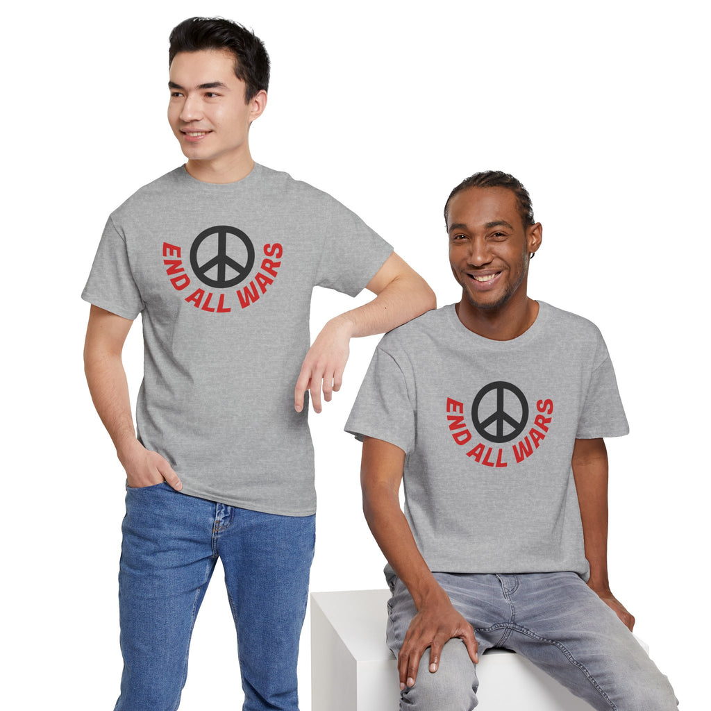 Peace Symbol T-Shirt — "End All Wars" Anti-War Graphic Tee