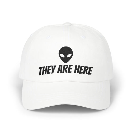 Alien "They Are Here" Dad Cap - Embroidered Baseball Hat light