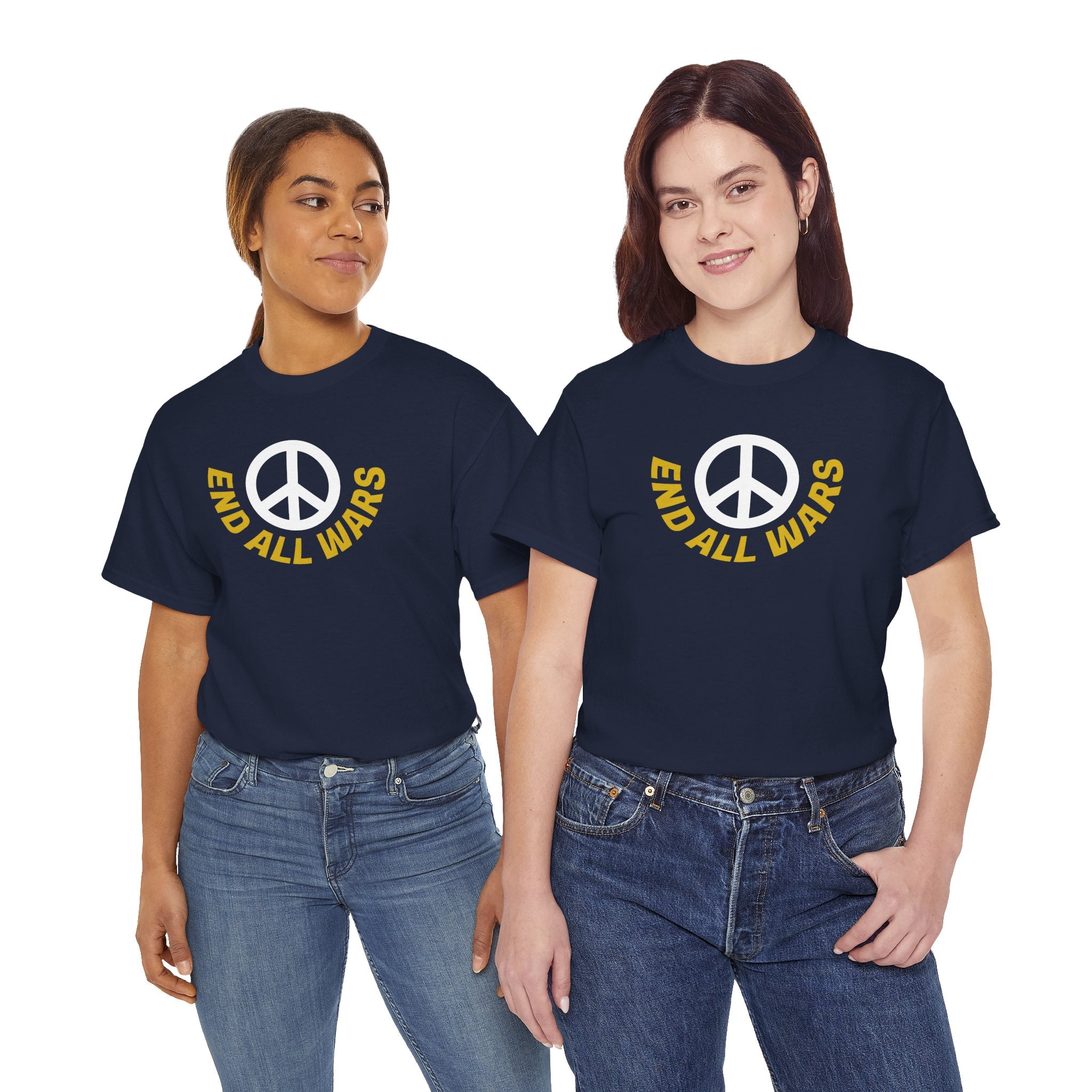 Peace Symbol T-Shirt — "End All Wars" Anti-War Graphic Tee