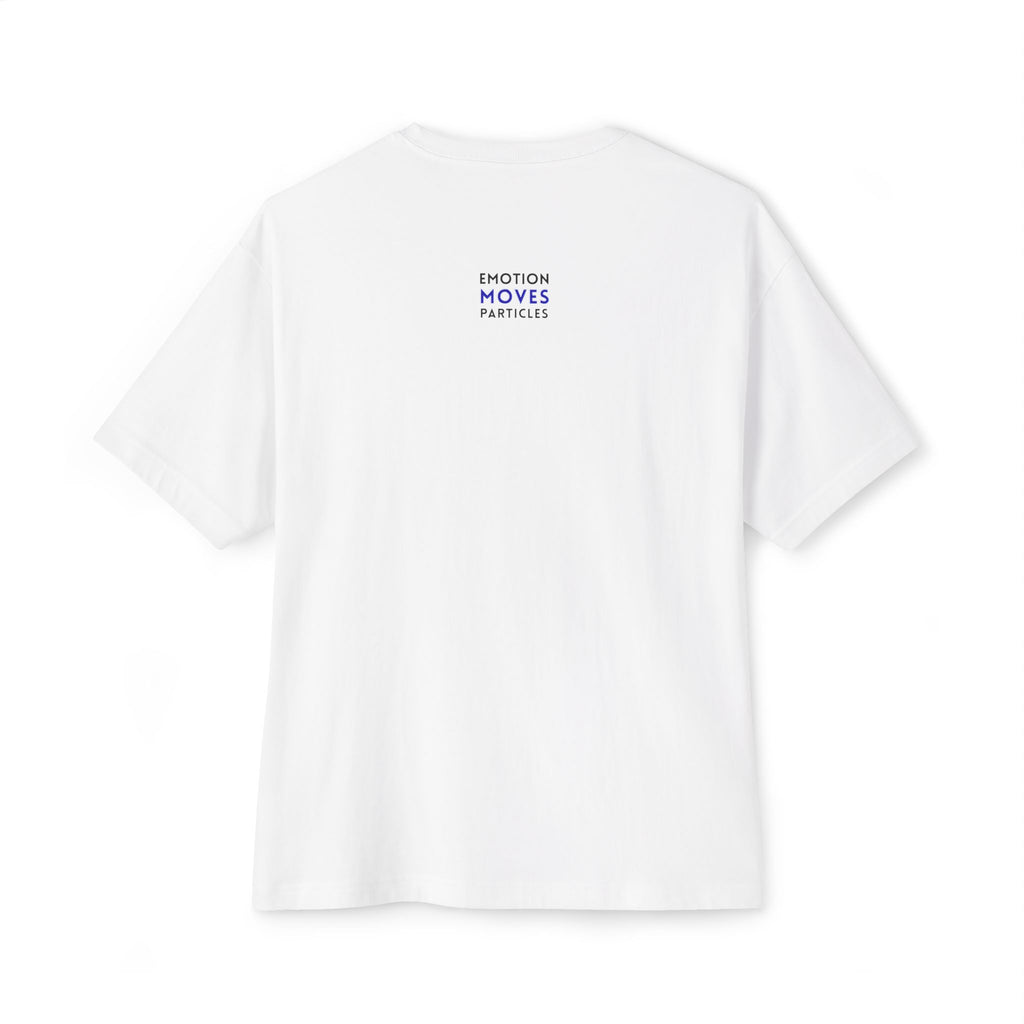 Emotion Moves Particles Tee — Minimalist Motivational Graphic T-Shirt