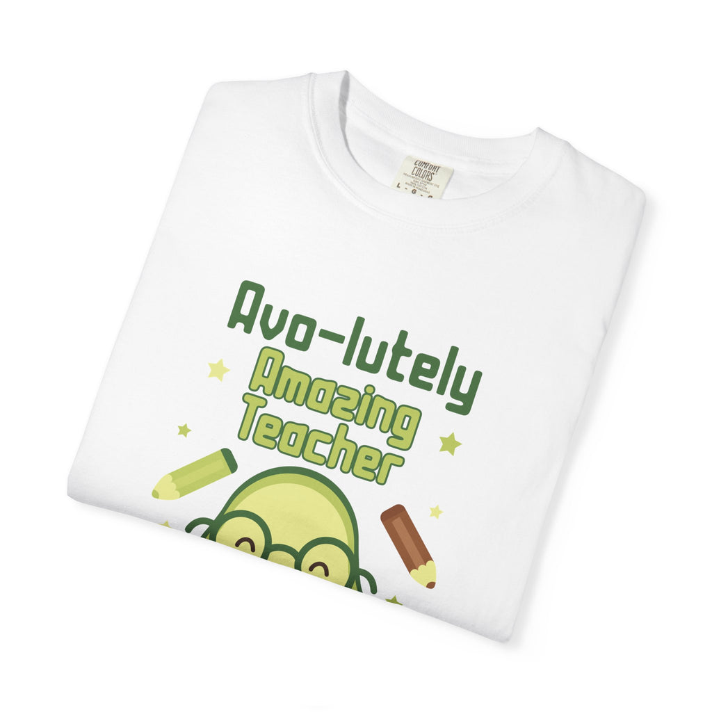 Personalizable "Avo-lutely Amazing Teacher" T-Shirt — Cute Avocado [XX] Grade Teacher Tee