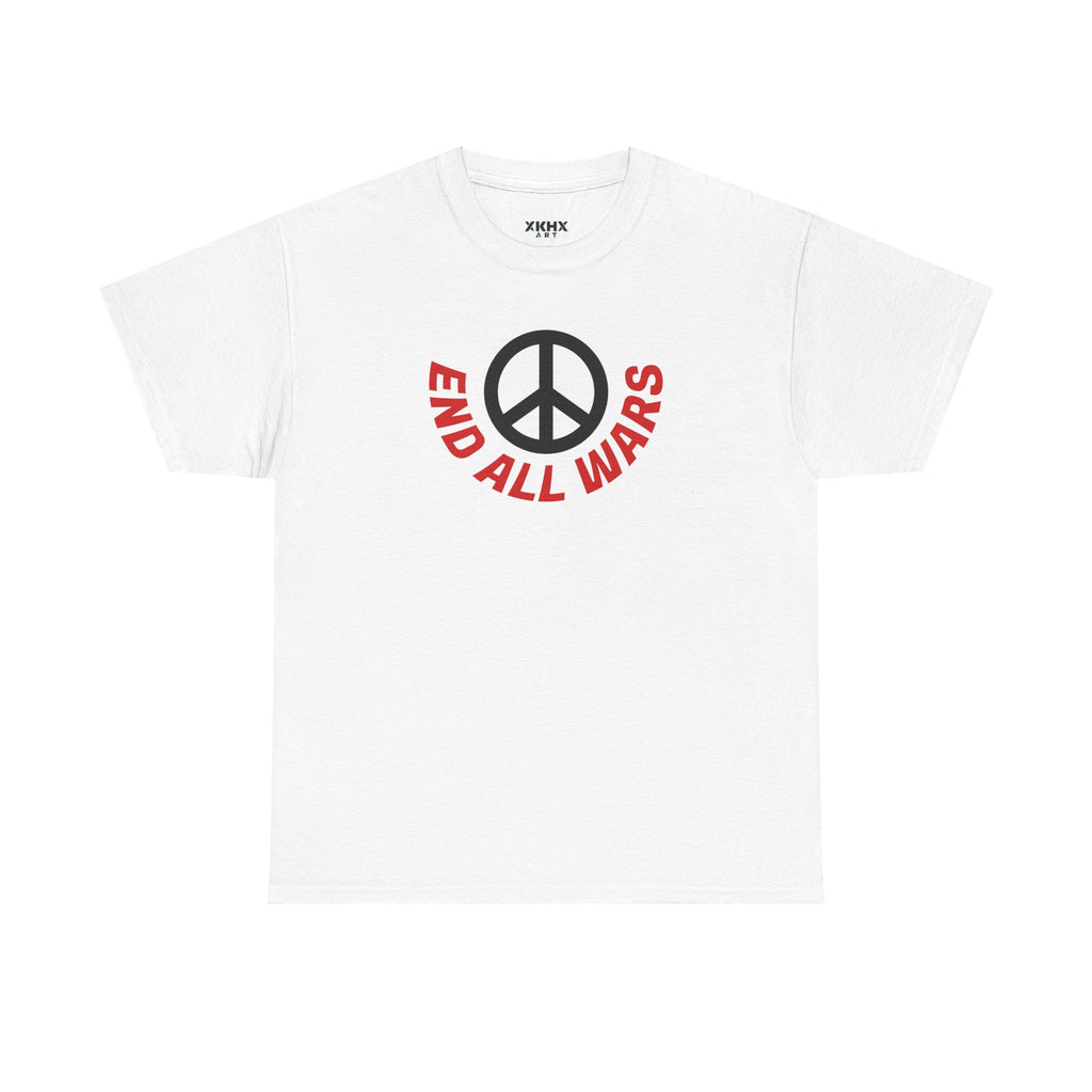 Peace Symbol T-Shirt — "End All Wars" Anti-War Graphic Tee