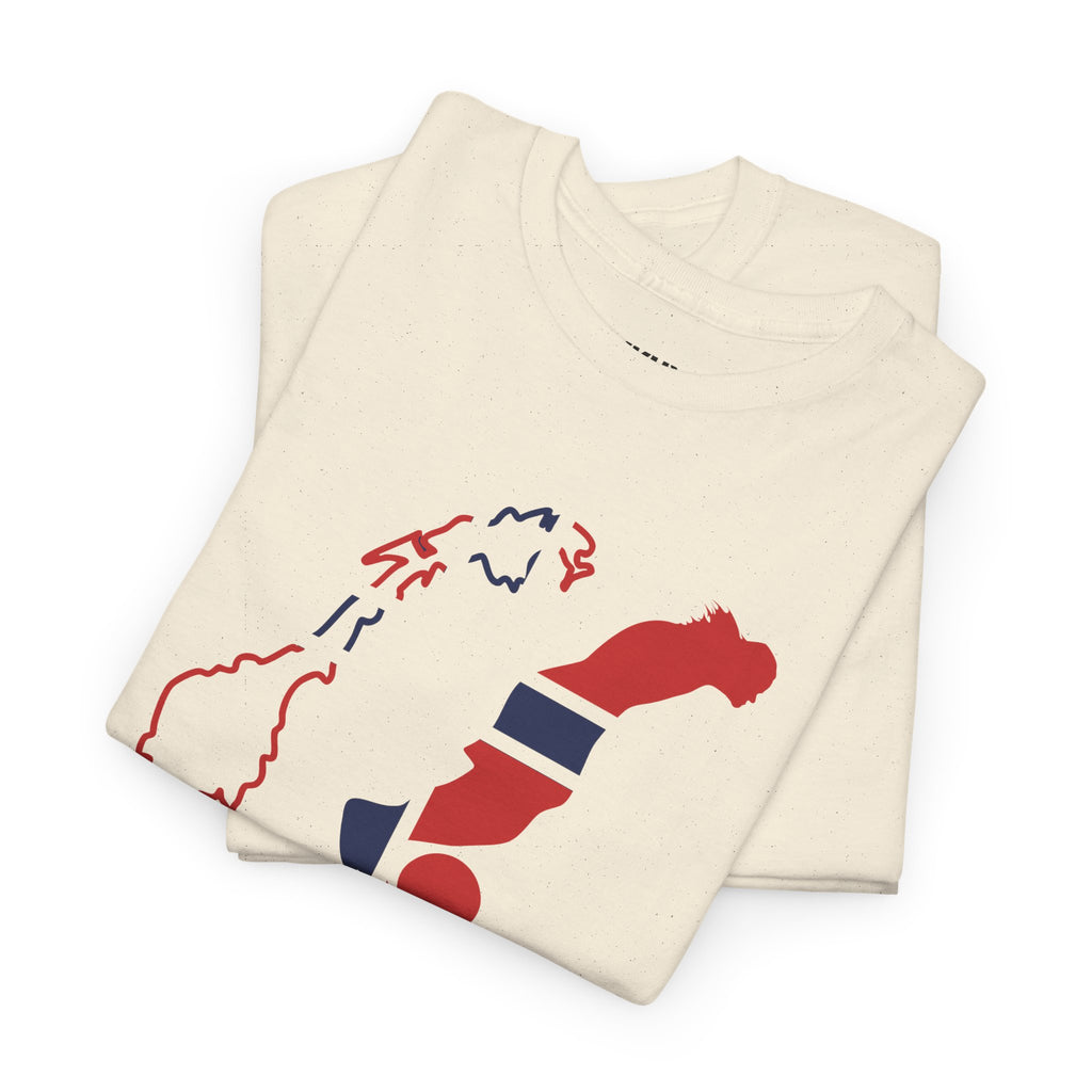 Haaland Norway Map Flag T‑Shirt — Scandinavian Pride Tee with Number 9
