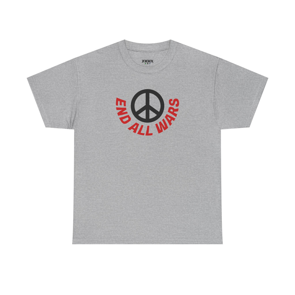 Peace Symbol T-Shirt — "End All Wars" Anti-War Graphic Tee