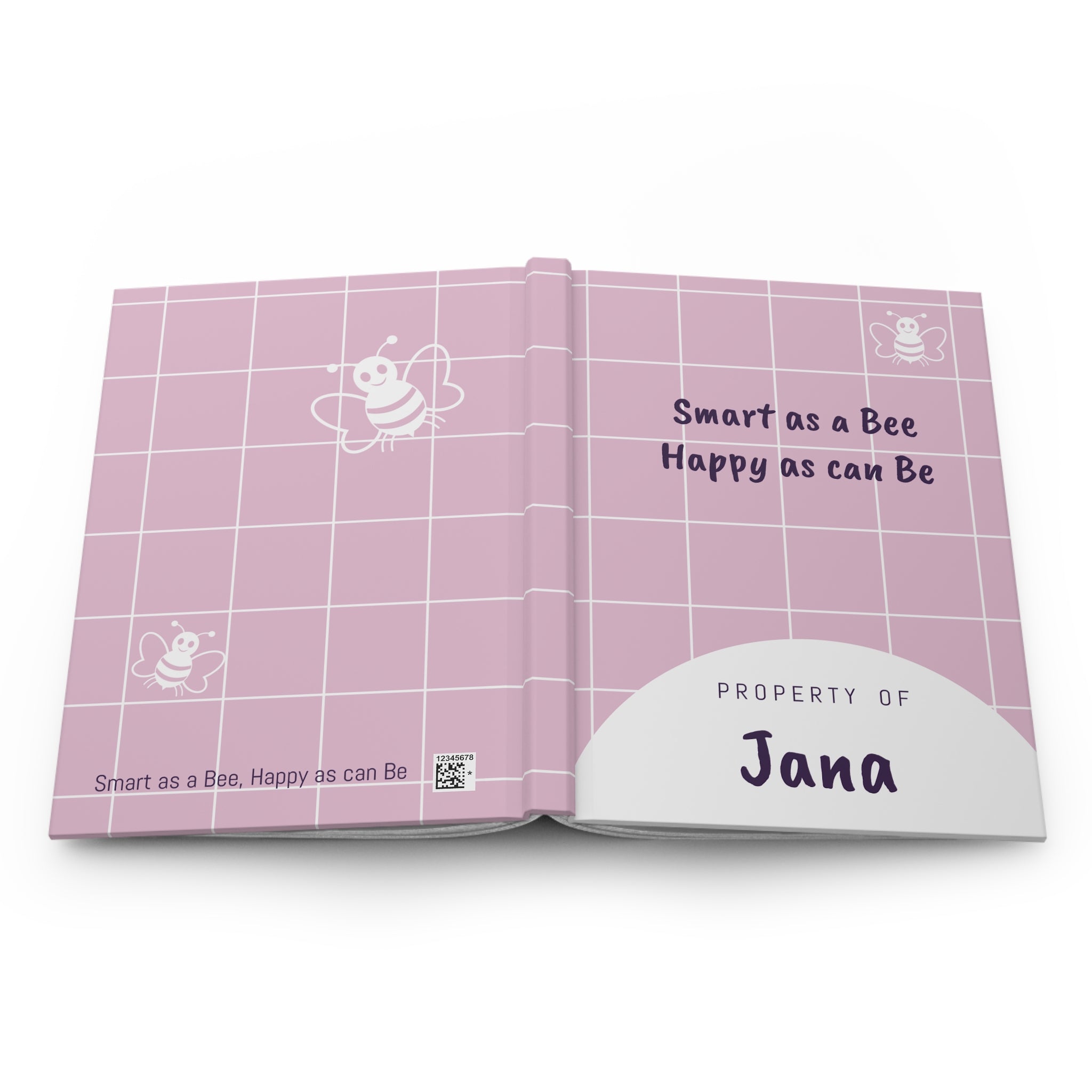 Personalized 'Smart as a Bee, Happy as can Be' Hardcover Journal