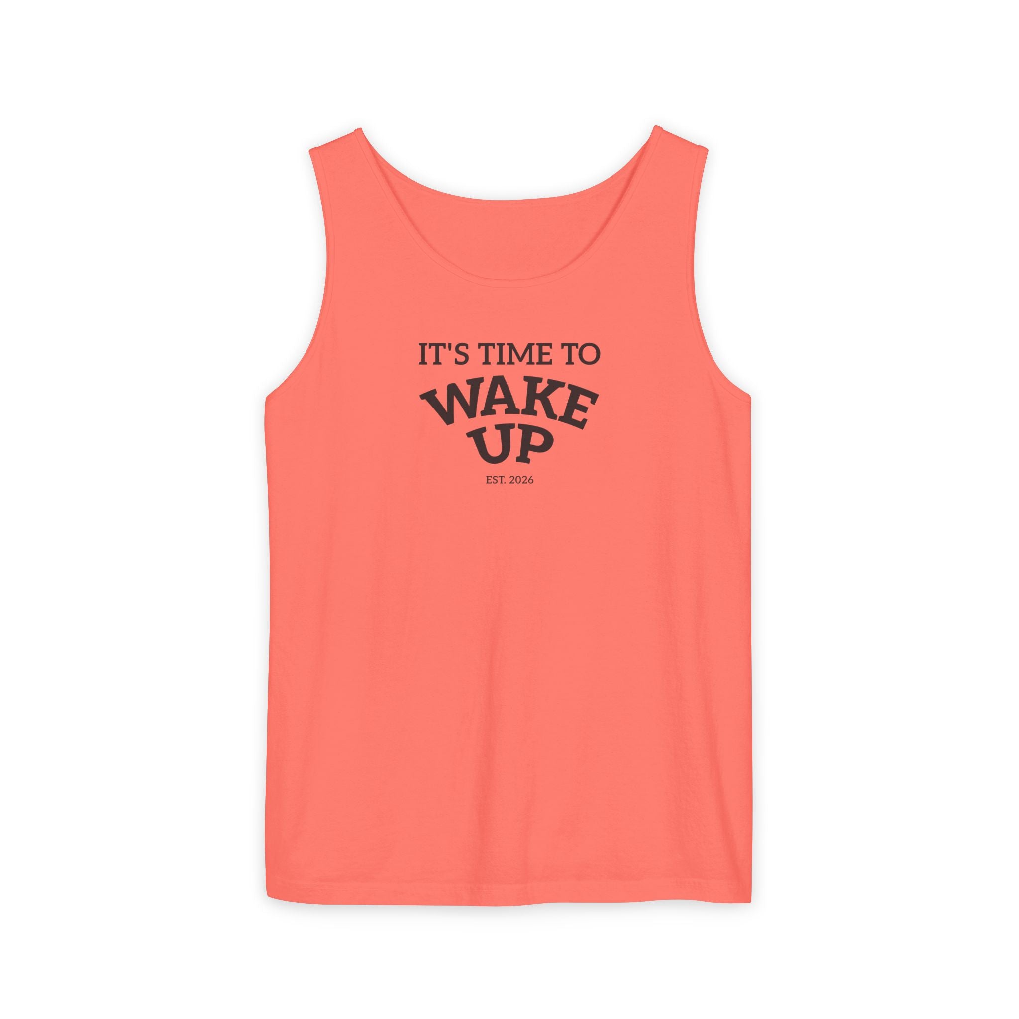 Wake Up Tank Top dark — Casual Graphic Tank