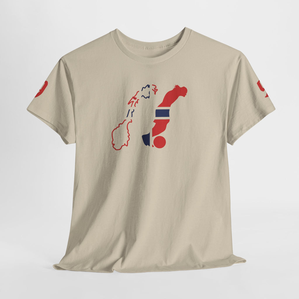 Haaland Norway Map Flag T‑Shirt — Scandinavian Pride Tee with Number 9