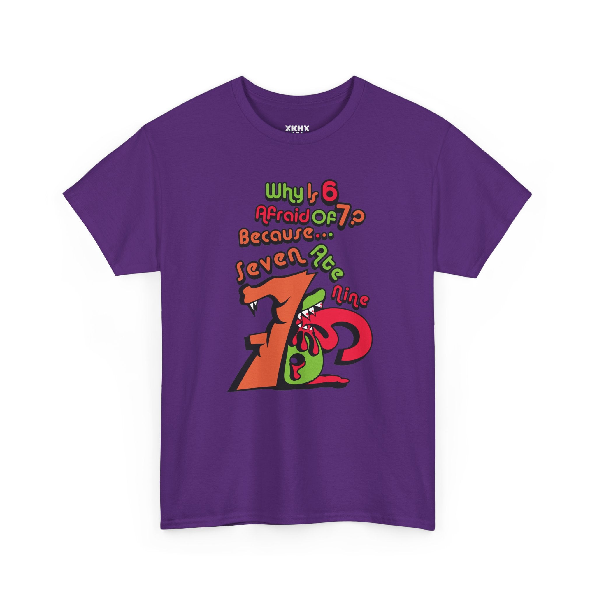 Why is 6 Afraid of 7? "Because 7 Ate 9" Funny Numbers Tee