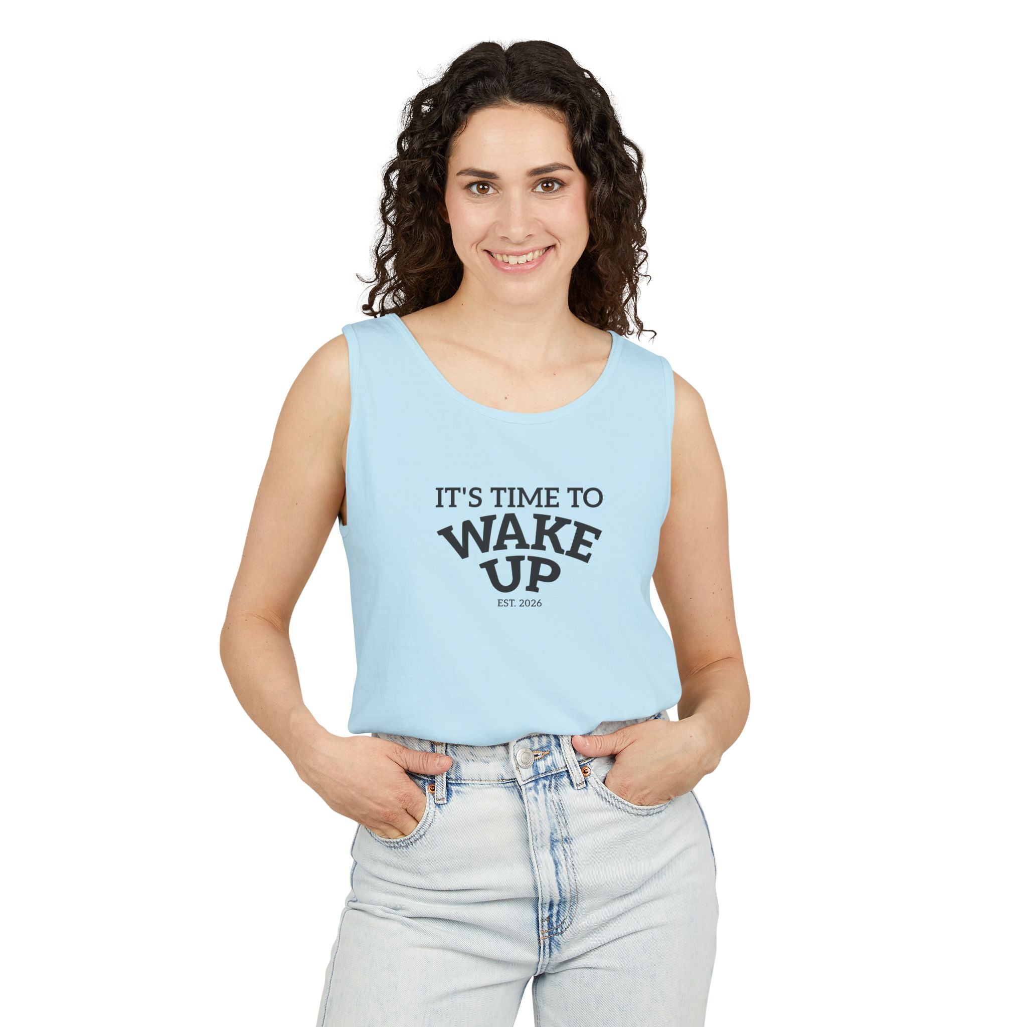 Wake Up Tank Top — Casual Graphic Tank