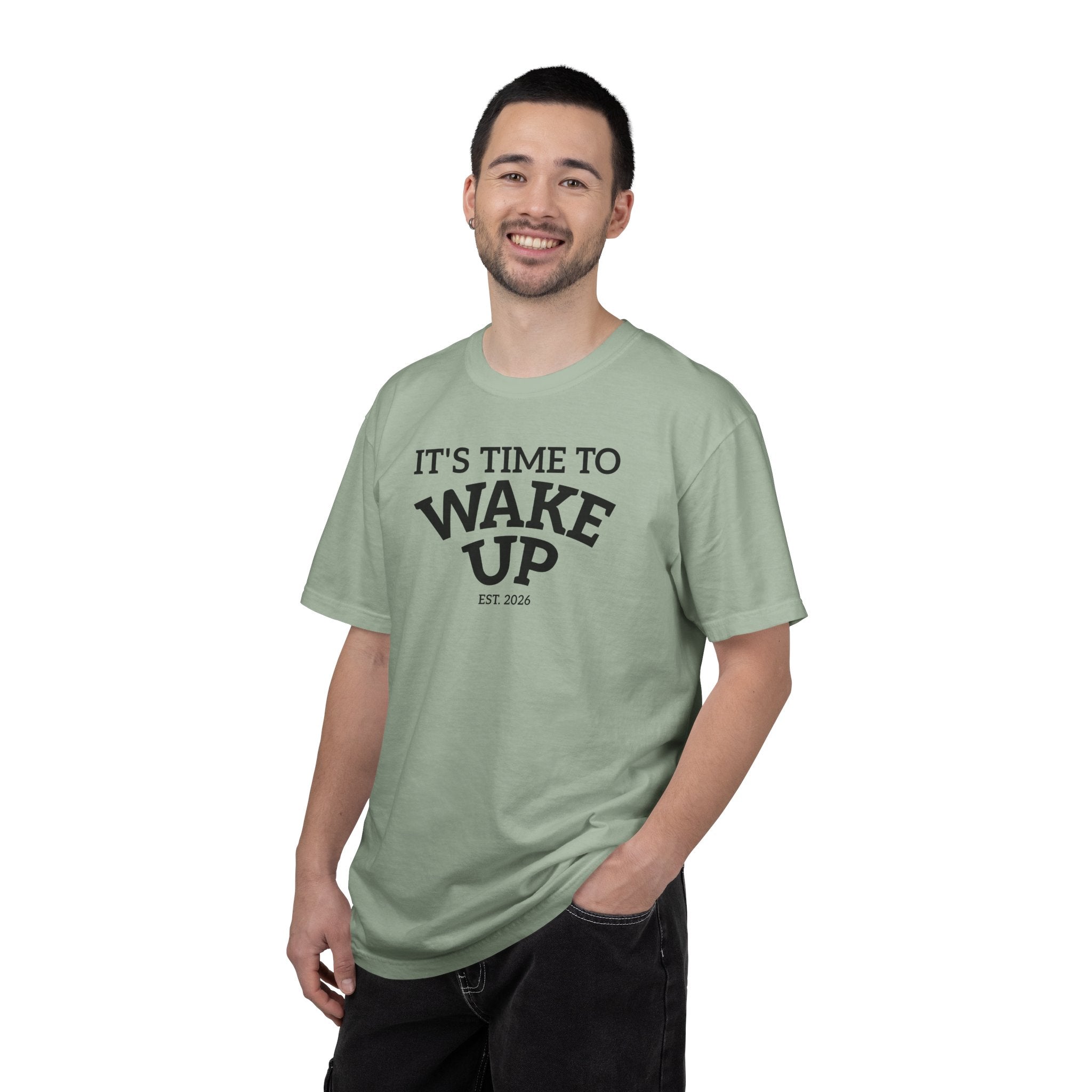 Wake Up Graphic T-Shirt — "It's Time to Wake Up" Casual Tee