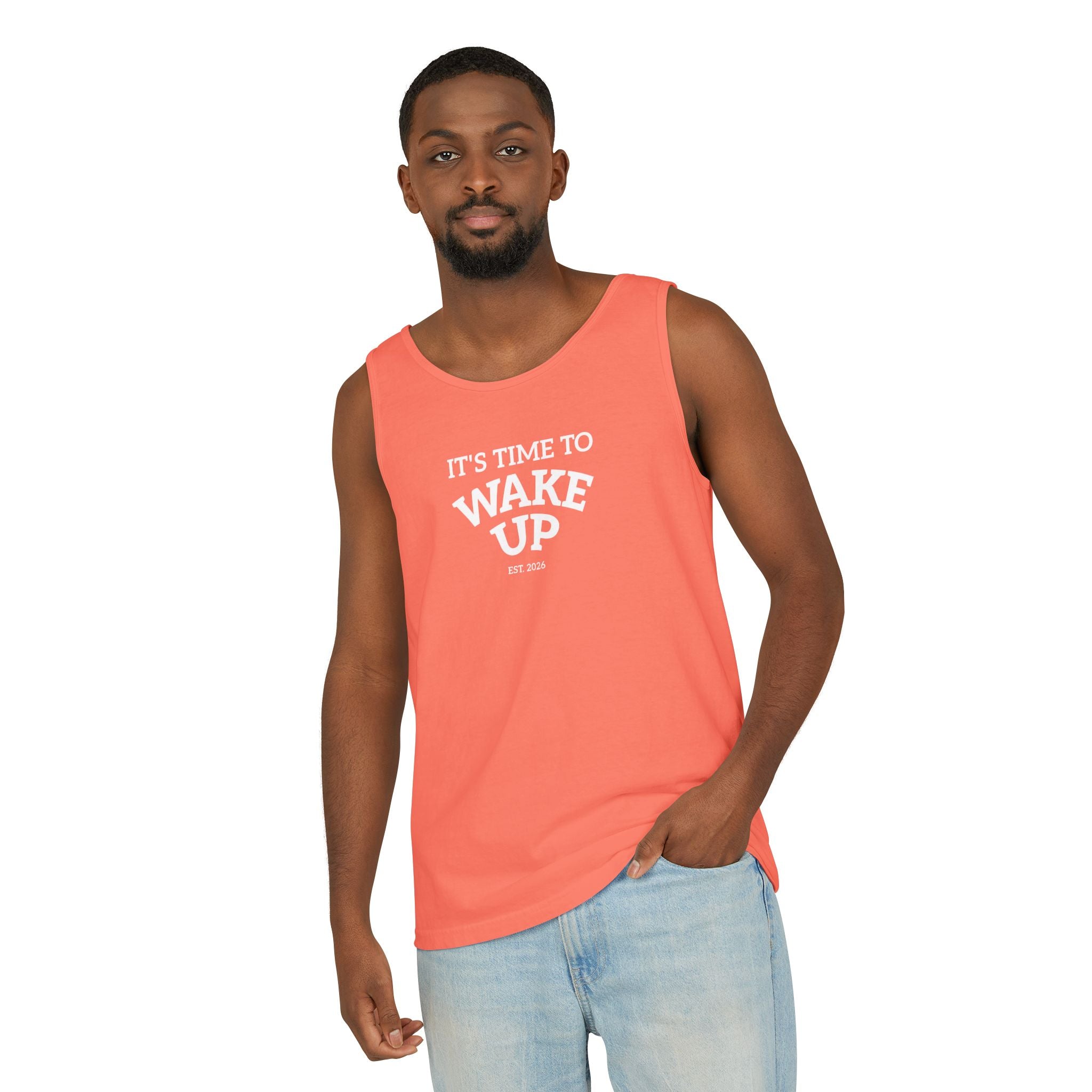 Wake Up Tank Top dark — Casual Graphic Tank