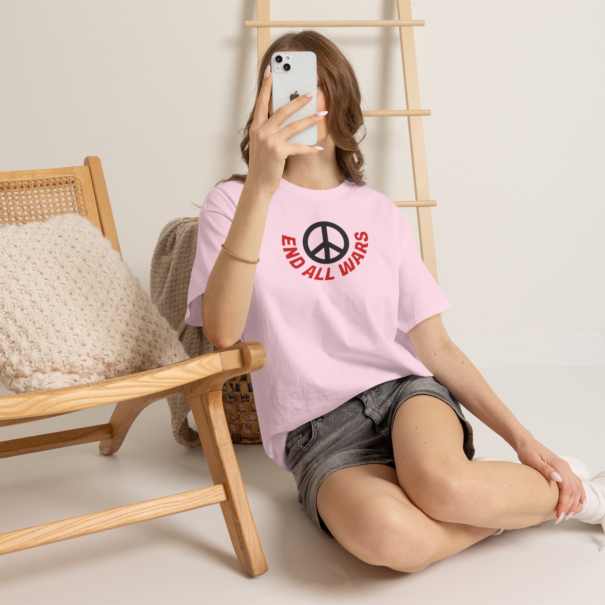 Peace Symbol T-Shirt — "End All Wars" Anti-War Graphic Tee