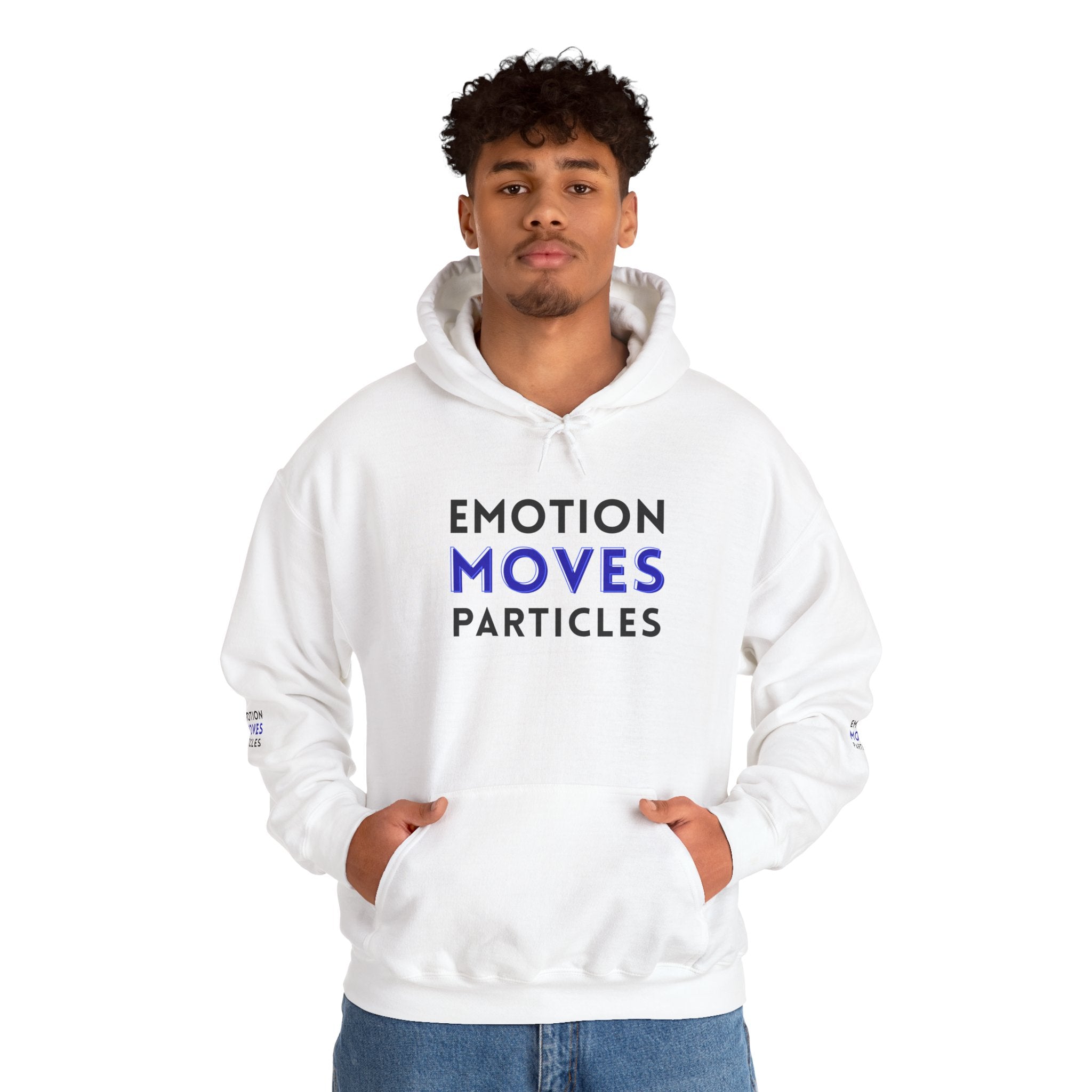 Emotion Moves Particles Hoodie — Inspirational Graphic Pullover
