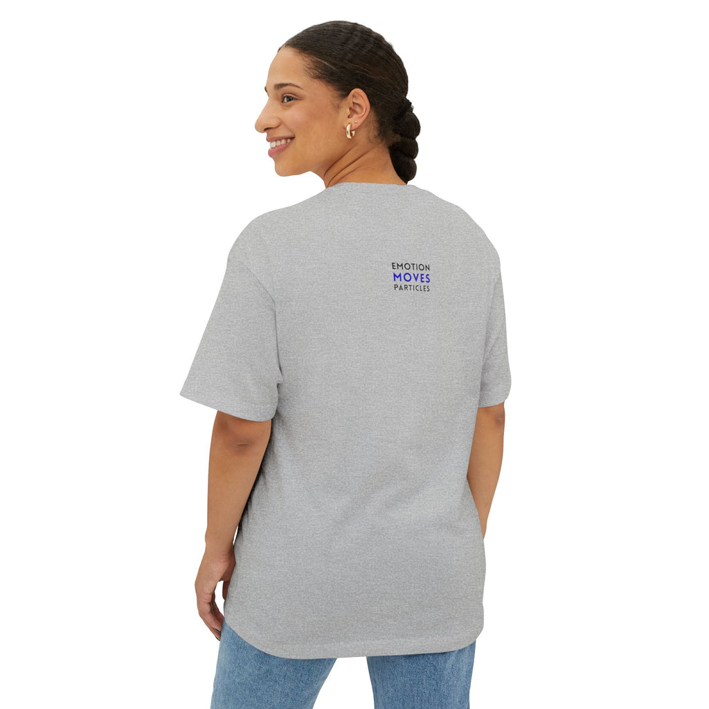 Emotion Moves Particles Tee — Minimalist Motivational Graphic T-Shirt